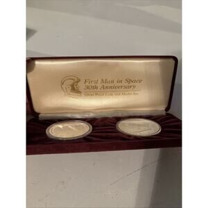 Scarce 1991 Russia Yuri Gagarin First Man in Space 30th Anniversary Silver Coin